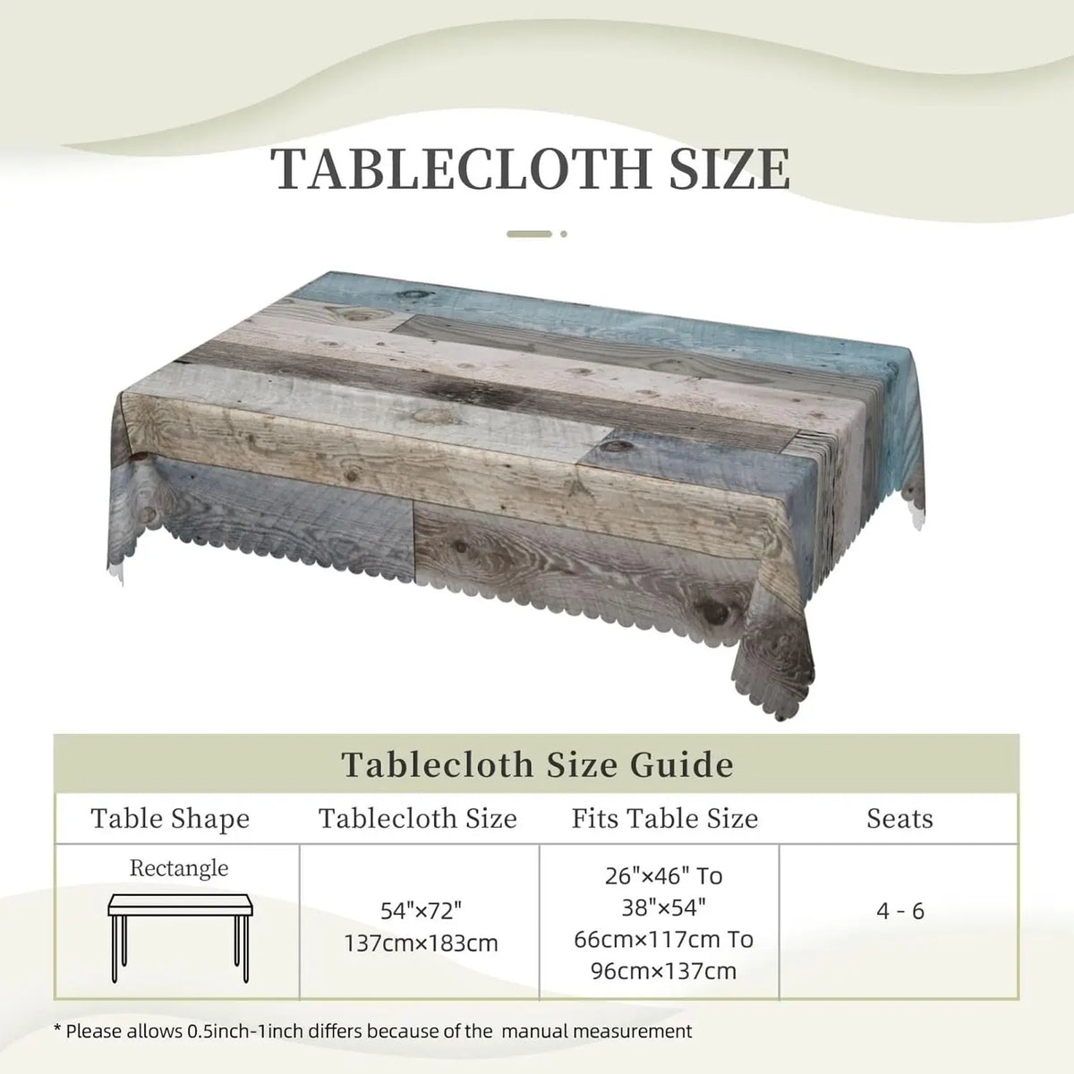nappe table texture bois gris bleu rustique moderne rectangle fête assiettes couverts verres