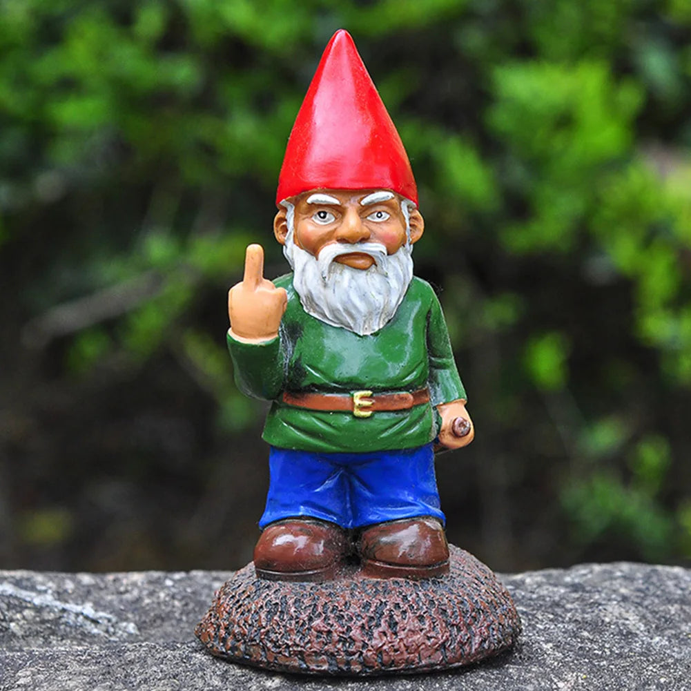 ornement gnome résine rouge vert bleu classique deco jardinextérieur statuenaine textureopacitéCHAUFFEURREMPLACER