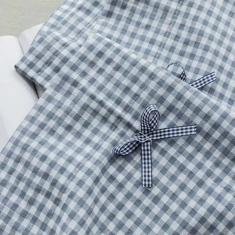 rideau gingham semi transparent vintage rustique salon polyester blanc noir bleu rouge