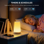 lampe chevet intelligente gradient coloré blanc rose jaune bleu moderne app contrôle