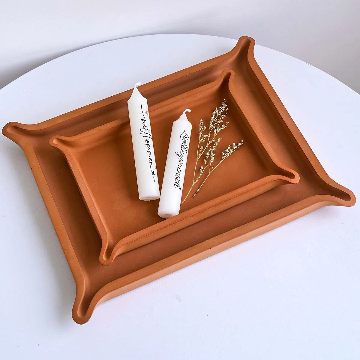moule silicone plat plateau rangement angle diy bijoux deco intérieure bougie vase fleur maisonnette