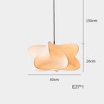 suspension soie blanche motif organique contemporaine luminaire chambre hall kitchen 40cm 50cm 60cm