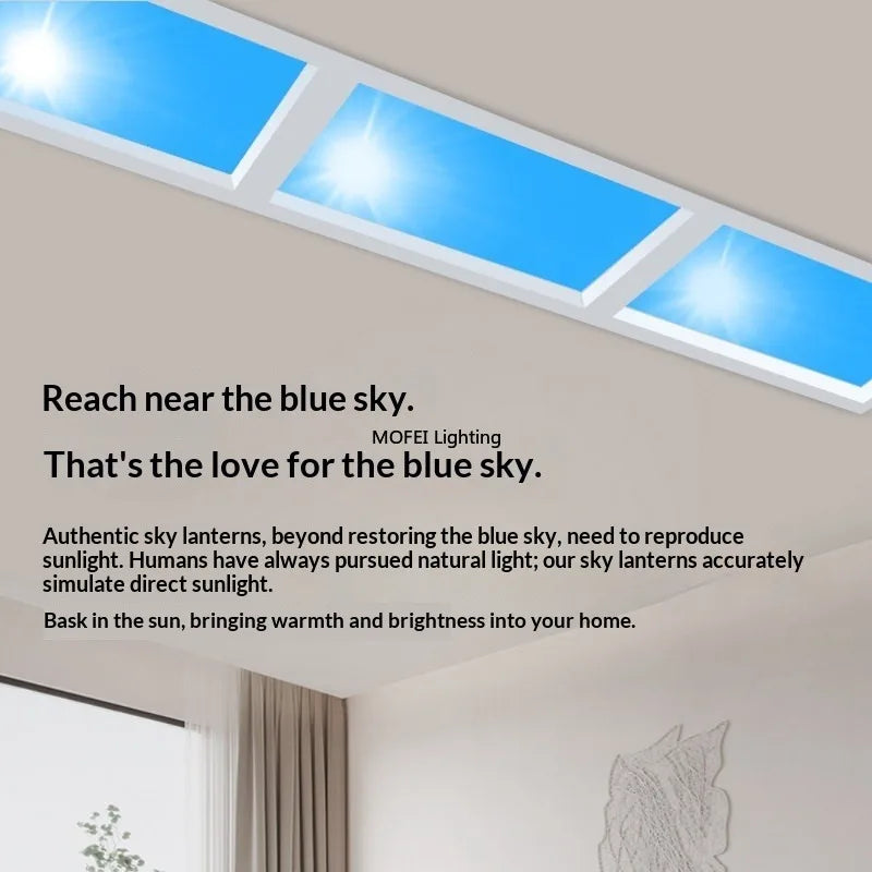 lampe moderne effet nuages bleus éclairage cuisine décoration maison intelligente bluetooth