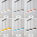 lampe suspendue moderne minimaliste led gris blanc rose jaune bleu oiseaux résine bois