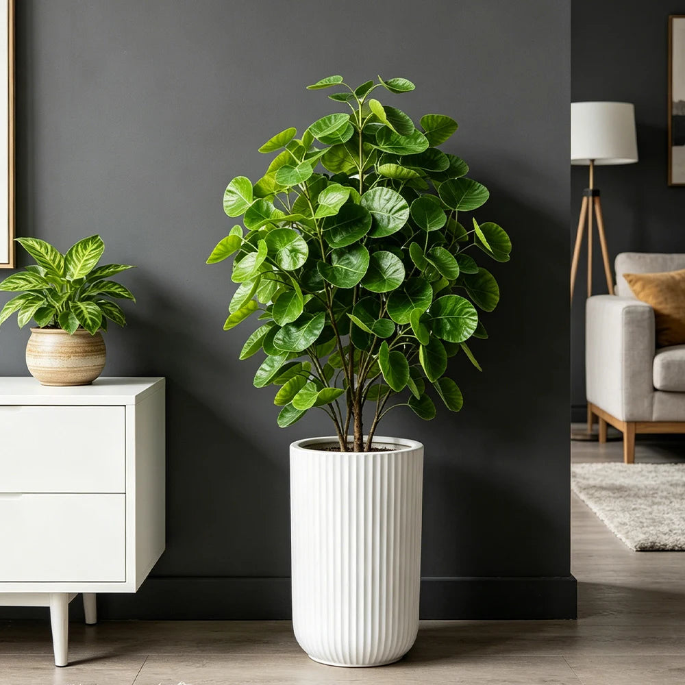 plantes artificielles eucalyptus feuilles schefflera branche arbre monnaie vert décoration intérieure pot grande taille