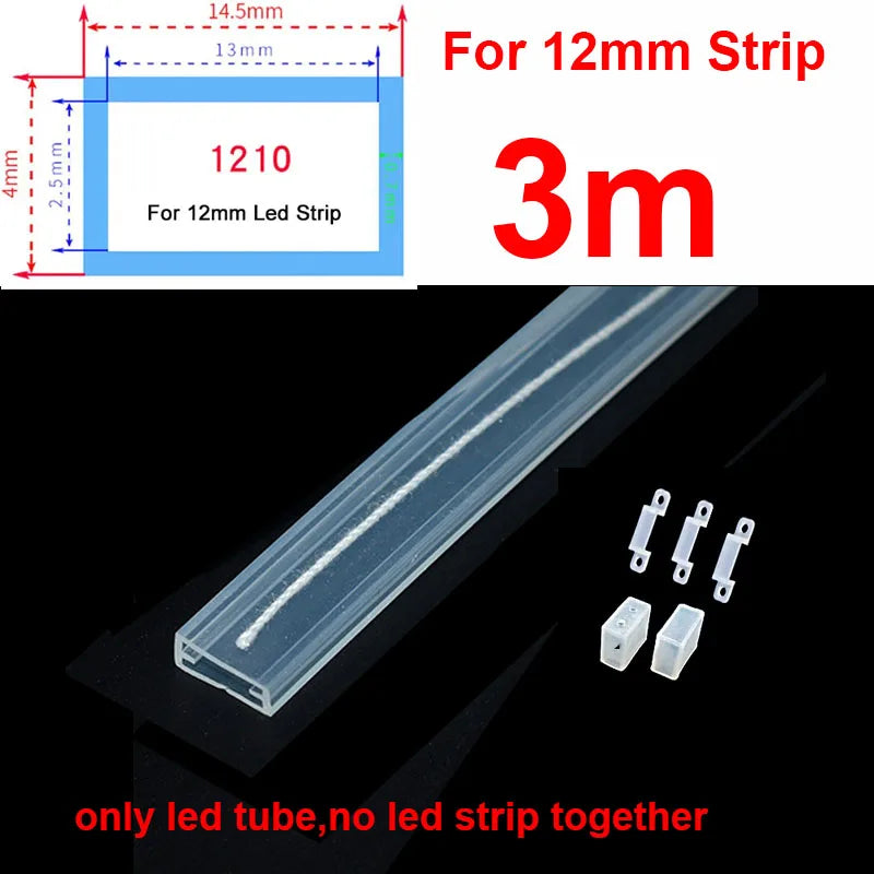 ruban led flexible transparent moderne adhésif 12mm 10m 5m 2m 1m