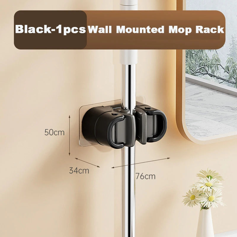 support mural moderne ustensiles cuisine balais organisation salle bain adhésif respectueux environnement gris blanc