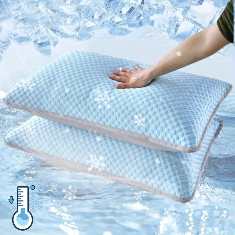 coussin moderne bleu clair gris texture géométrique coton polyester rafraîchissant respirant confort maternité