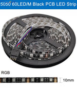 ruban led smd 5050 5m rgbw ip65 noir adhésif 60ledsmètre moderne connecteur troisbroches
