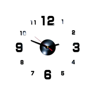 horloge murale moderne chiffres brillants noir vert doré 40x40cm minimaliste