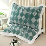 taies d'oreiller polyester motif floral vintage blanc noir adhésif respectueux environnement simple casa lot