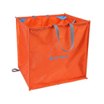 sac pliable rangement cube noir orange tissu texturé outdoor compact echangement velcro