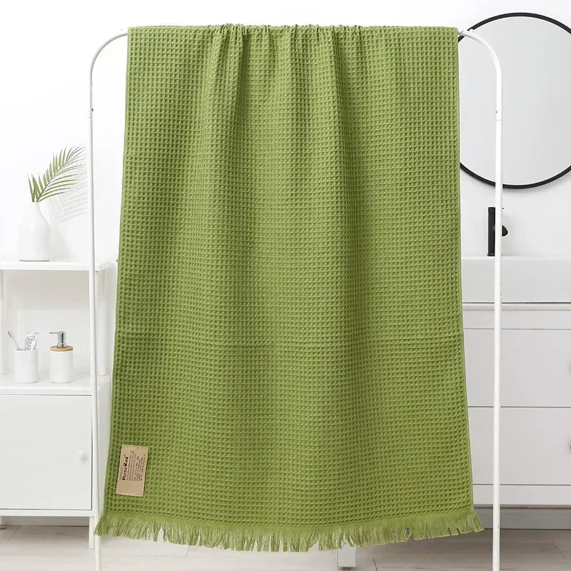 serviette bain coton géométrique rapide moderne multicolore grande taille bleu marine gris rose vert