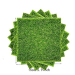 tapis décoration extérieure herbe artificielle vert imitation gazon texturé opalescent animaux miniatures jardin