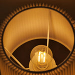lampe table vintage or plissée interrupteur tactile rechargeable led noir beige