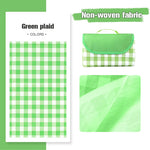 serviette pique nique carreaux vert clair blanc résistante l'eau facile nettoyer pratique simple camping