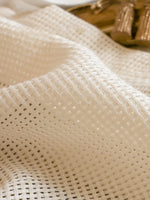 rideau blanc crème semi transparent moderne ruban franges maille fine polyesterextérieur fenêtre plate