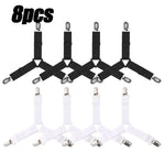 attaches drap métal élastique blanc noir utilitaires clips ressorts ensemble fixations couvertures lit canapé