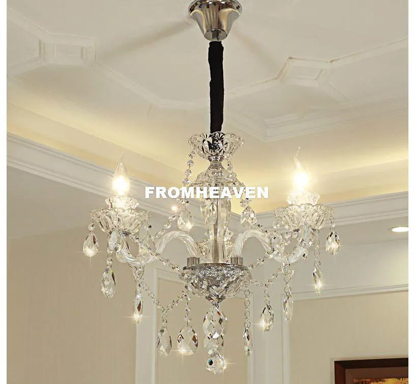 lustre cristal transparent classique suspension ornements décoratifs haute luminosité semi encastrée