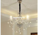 lustre cristal transparent classique suspension ornements décoratifs haute luminosité semi encastrée