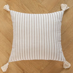coussin housse jacquard fleur beige marron moderne adhésif tassel voiture decoration 35x90cm 45x45cm polyester.velours