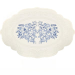 assiette fleur bleue silicone classique vintage beige blanc respectueuse environnement