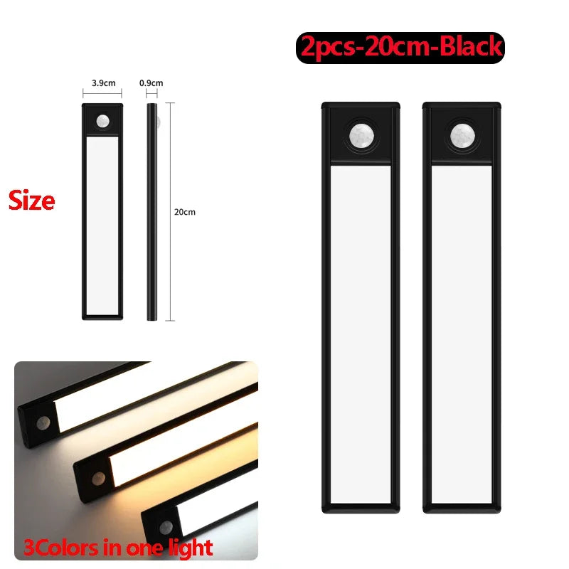 veilleuse led motion sensor sous meuble 20cm 30cm 40cm 50cm blanc moderne minimaliste