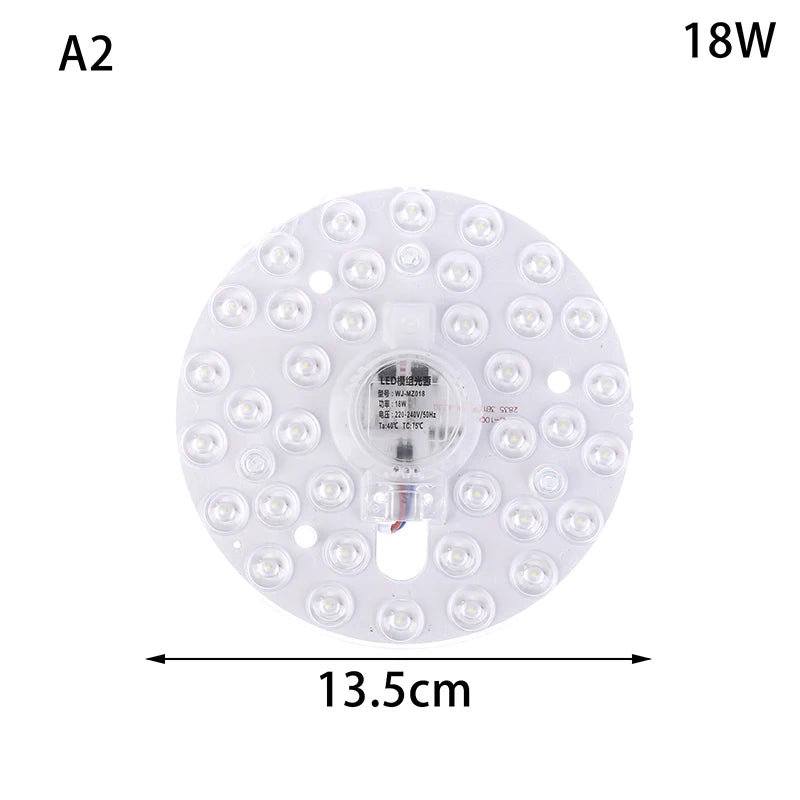 lumière led plaque ronde blanc moderne points lumineux 12w 18w 24w 36w