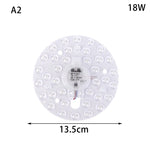 lumière led plaque ronde blanc moderne points lumineux 12w 18w 24w 36w