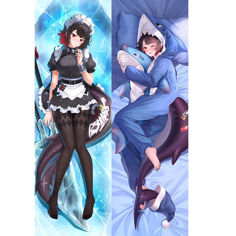 housse dakimakura anime ellen joe zenless zone zero coussin long décoratif double face polyester