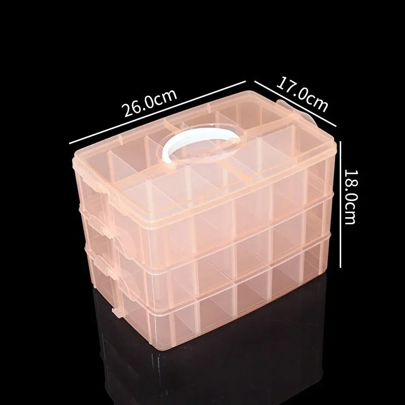 boîtes rangement transparentes étages clips poignées modernes organisation maison
