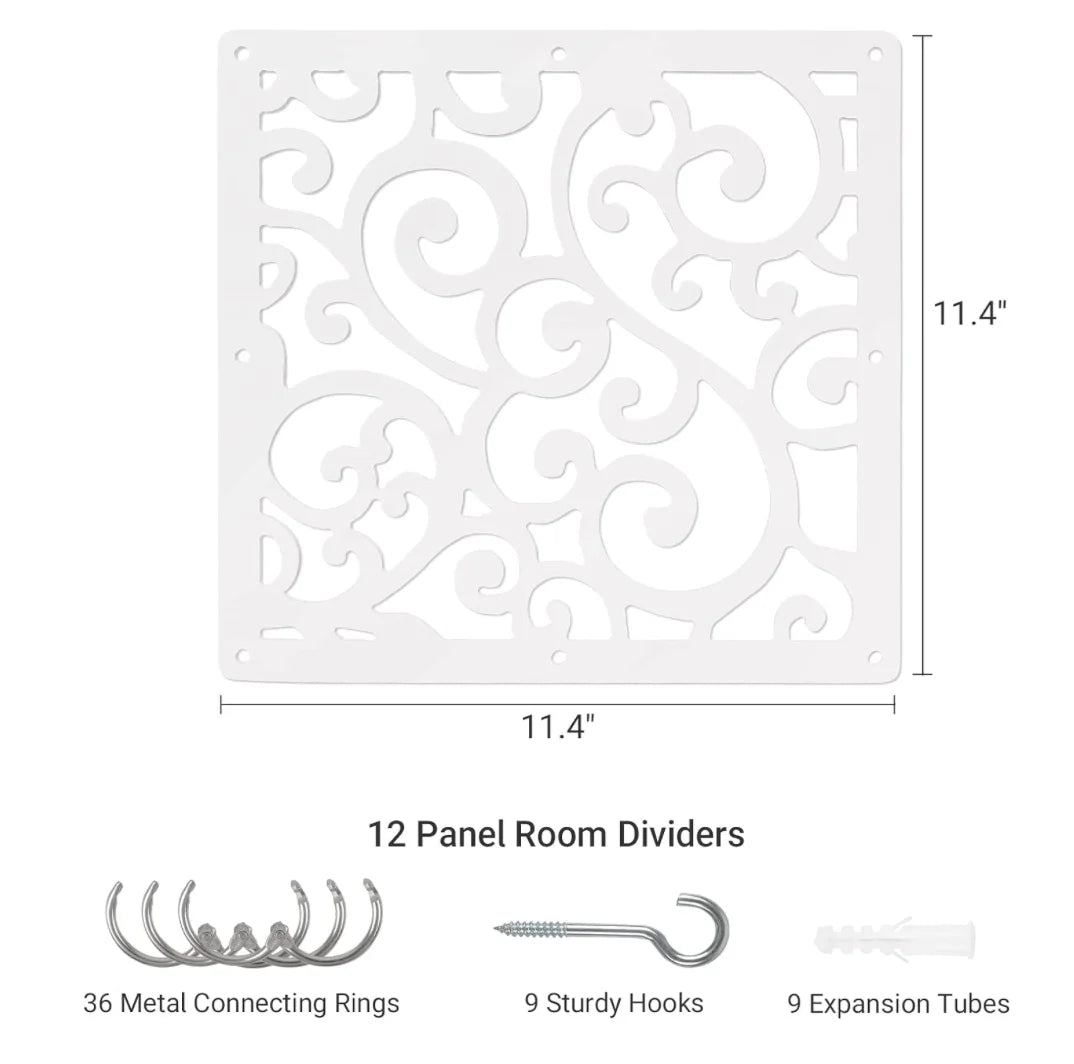 paravent cloison décorative motif floral semi transparent moderne ethnique pièces accrochables chambre salon