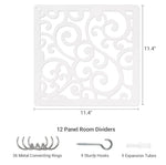 paravent cloison décorative motif floral semi transparent moderne ethnique pièces accrochables chambre salon