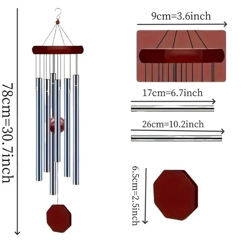 cloche vent moderne cloches argentées rouges pendentif hexagonal fixations ventilation intérieureextérieur