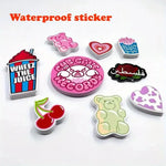 sticker holographique personnalisable adhésif résistant eau moderne graphique multicolore rouge blanc rose bleu vert