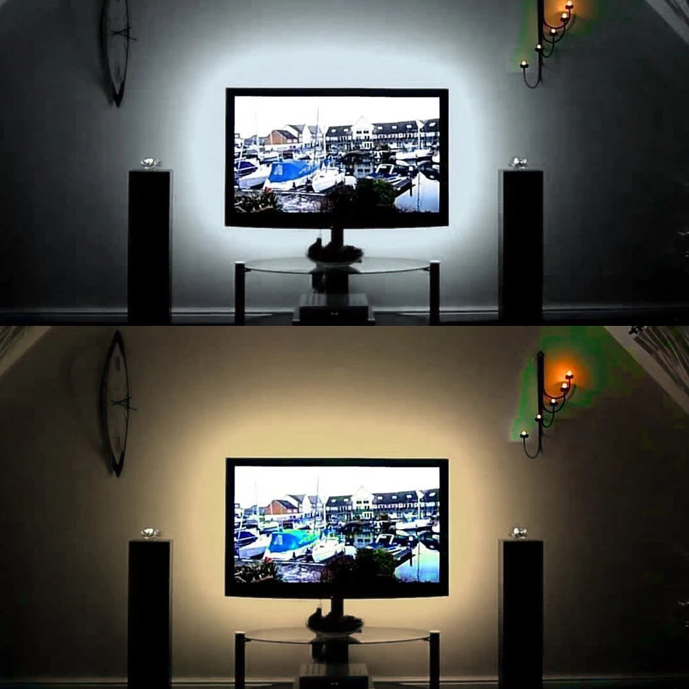 ruban led blanc blanc chaud moderne adhésif 60 leds mètre 5v 30000 heures