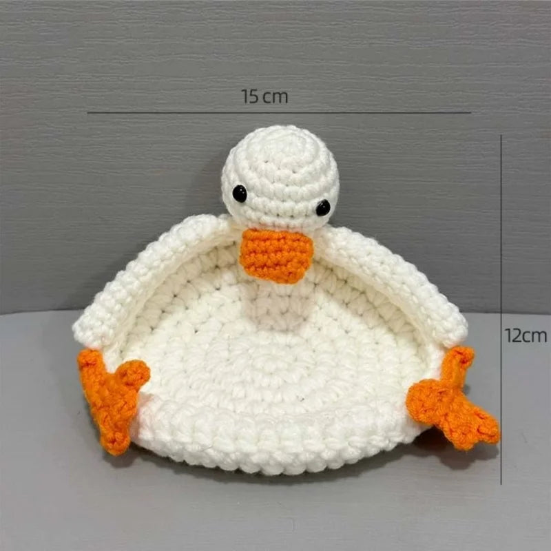 coaster crocheté blanc orange jaune créatif artisanal respectueux environnement maison