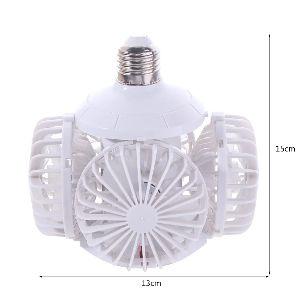 lampe ventilateur pliable blanc moderne grille télécommande flux lumineux faible économie énergie silencieux