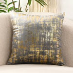 housse coussin polyester abstraite vert foncé rouge beige contemporain opaques étoiles géométrique