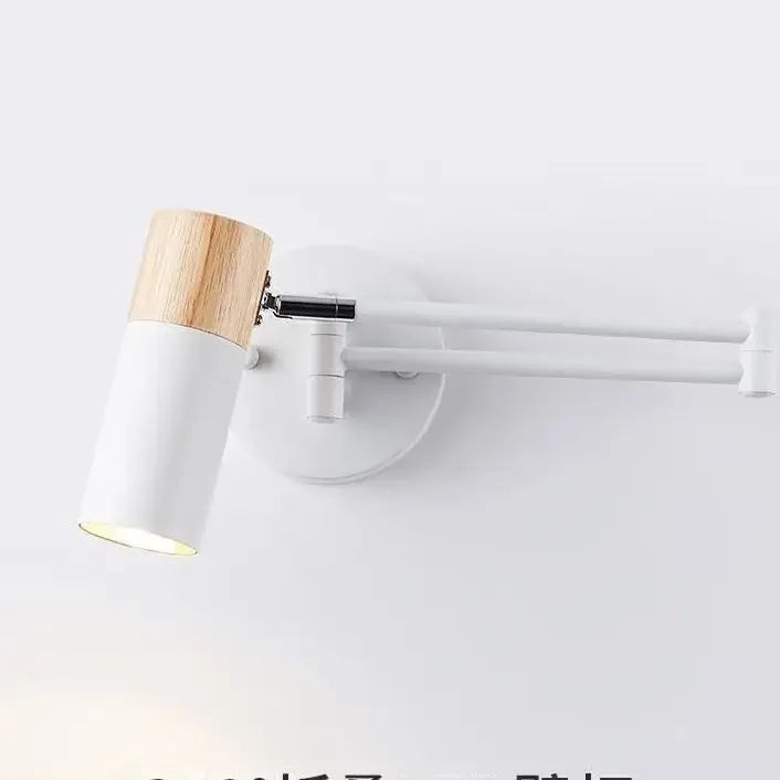 lampes murales modernes articulées noir blanc bois or gris minimaliste fixées mur abat jour