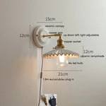 lampe murale classique blanc doré céramique métal ampoule led 220v vintage contemporaine
