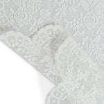 rideau polyester blanc dentelle translucide classique cuisine fenêtre 140cm 45cm