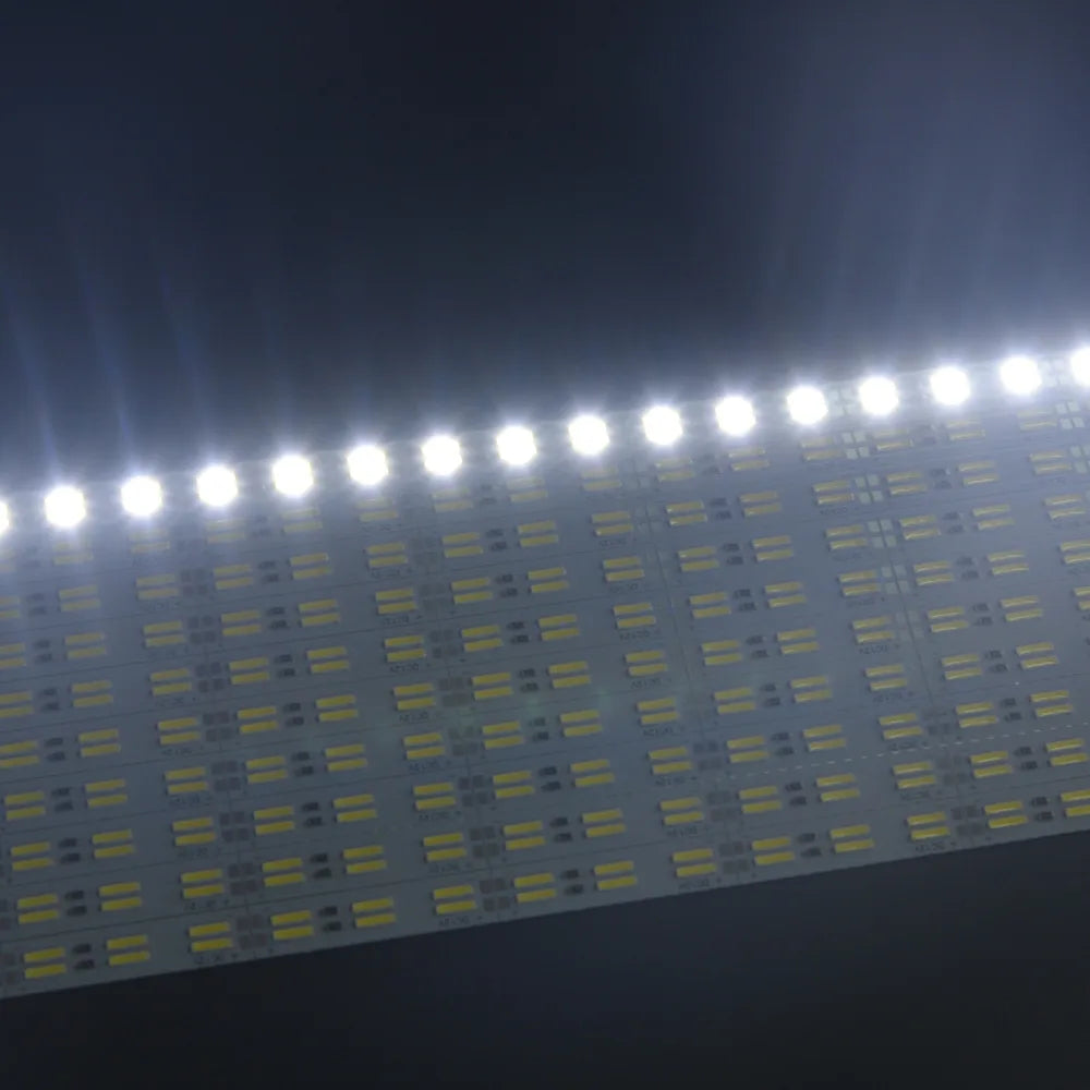 ruban led blanc 6000k 6500k 12v 15w 50cm rectangles dorés câbles noirs rouges
