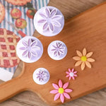 décoration pâtisserie fleurs motifs pétales lisses mignon lilas rose orange jaune blancOpaque