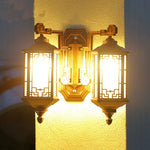 applique murale led bronze doré grille géométrique classique éclairage chambre entrée moderne vis fixation