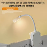 lampe lecture rechargeable led clip blanc moderne veilleuse 360° ajustable flux lumineux portable certification
