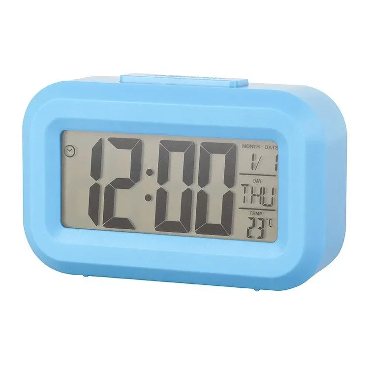 horloge numérique moderne rétroéclairée led quartz blanc noir vert rose bleu lcd