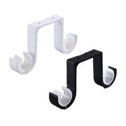 Supports de tringle à rideau double en aluminium, 2 pièces, noir ou blanc, pour décoration intérieure