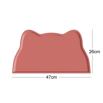 tapis nourriture animaux gris vert orange rouge chat moderne pratique
