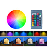 spot led blanc multicolore rgb télécommande gradation moderne 10w 15w led